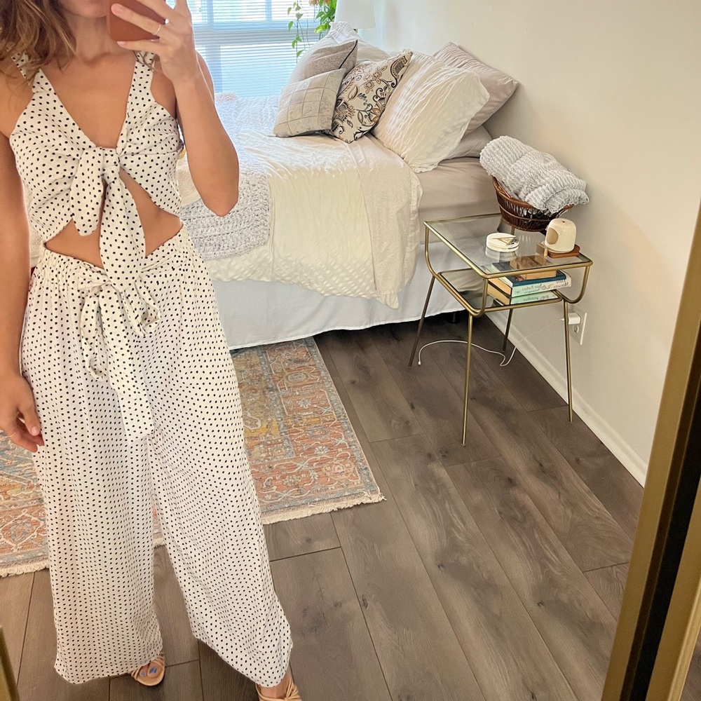 Audrey pika dot two piece